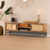 RENEW TV-meubel 'Carini' Hout en Webbing