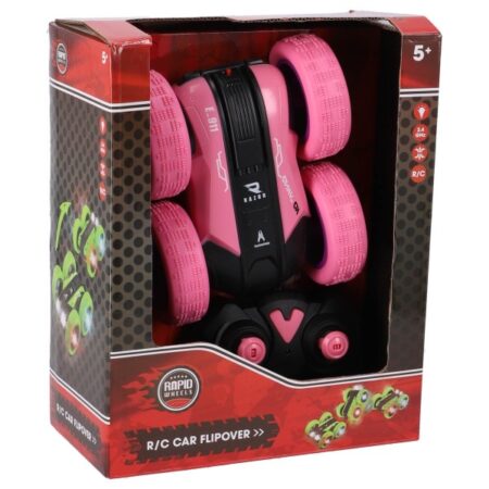 Radiografisch Bestuurbare Flipover Auto Roze | Rapid Wheels