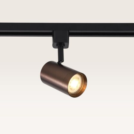 Railspot Beloria bronzo scuro - GU10-fitting - Ontworpen voor 1-fase railsysteem - Brons - IP20 voor binnen | LUSENZ