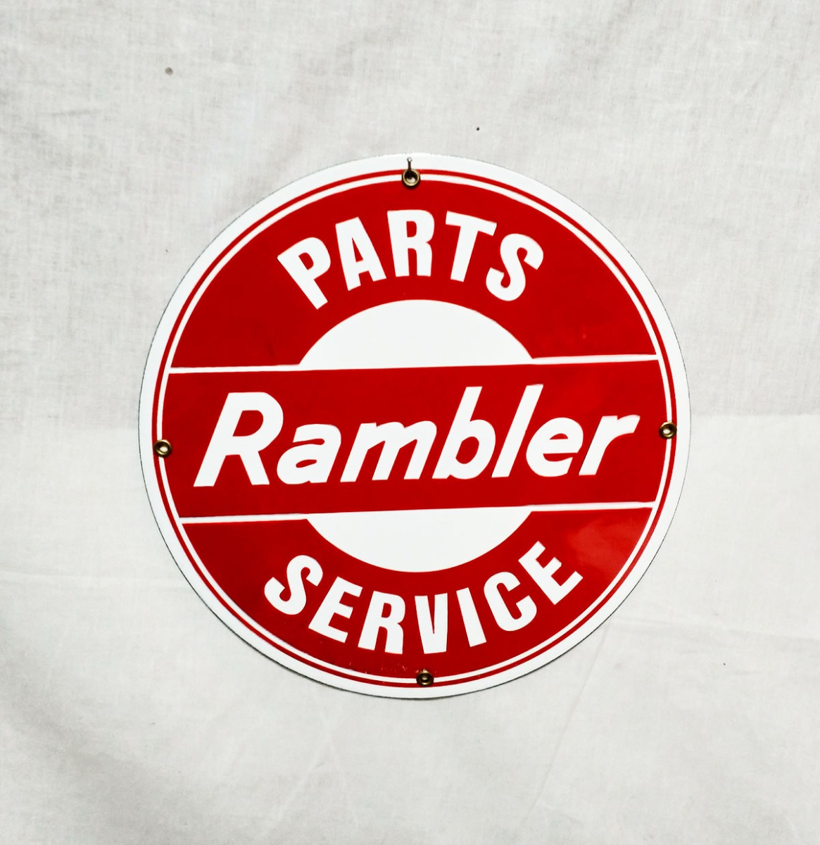 Rambler Service Parts Emaille Bord 30 cm | Fiftiesstore