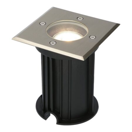Ramsay LED Grondspot Vierkant - Dimbaar - GU10 - 4000K neutraal wit - 4 Watt 345 Lumen - Tuinspot - RVS - IP67 waterdicht - Overrijdbaar voor de Oprit