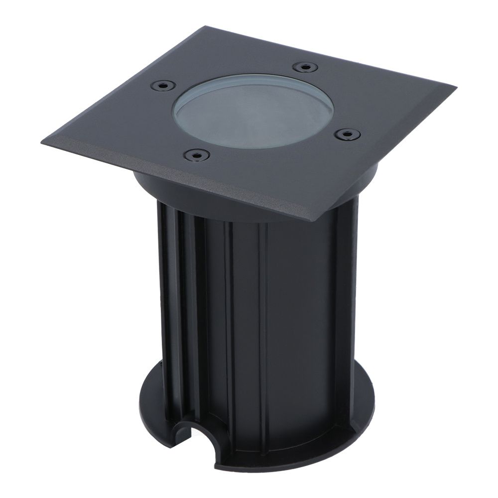 Ramsay LED Grondspot Vierkant - Dimbaar - GU10 - Excl. Lichtbron - Tuinspot - Zwart - IP67 waterdicht - Overrijdbaar voor de Oprit