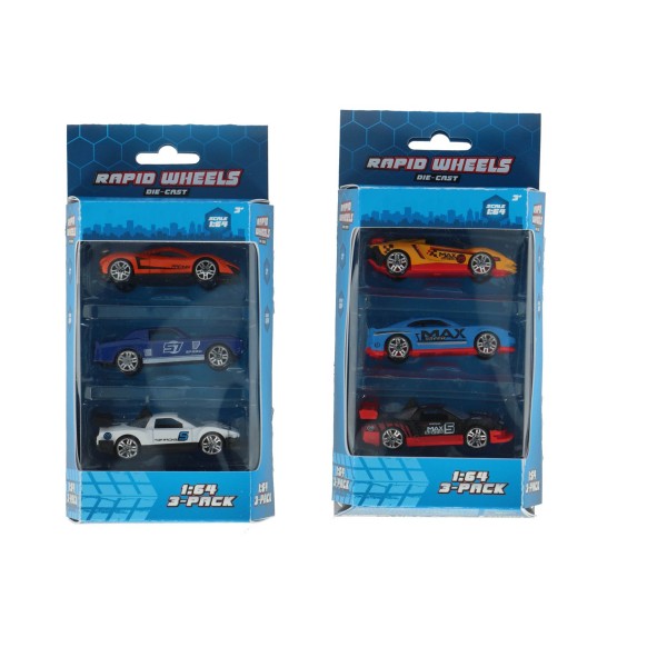 Rapid Wheels Auto Die Cast 3 Pack | Rapid Wheels
