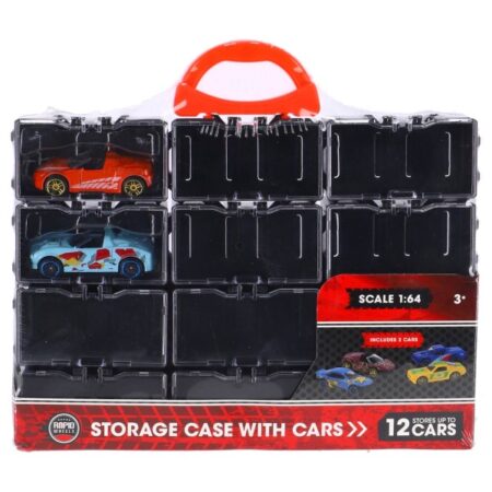 Rapid Wheels Opbergbox Met 2 Diecast Freewheel Auto's | Rapid Wheels