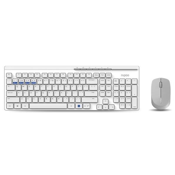 Rapoo 8100M UI-W Toetsenbord Wit | Rapoo