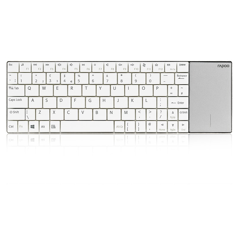Rapoo E2710 Draadloos multimedia toetsenbord met touchpad Toetsenbord Wit | Rapoo