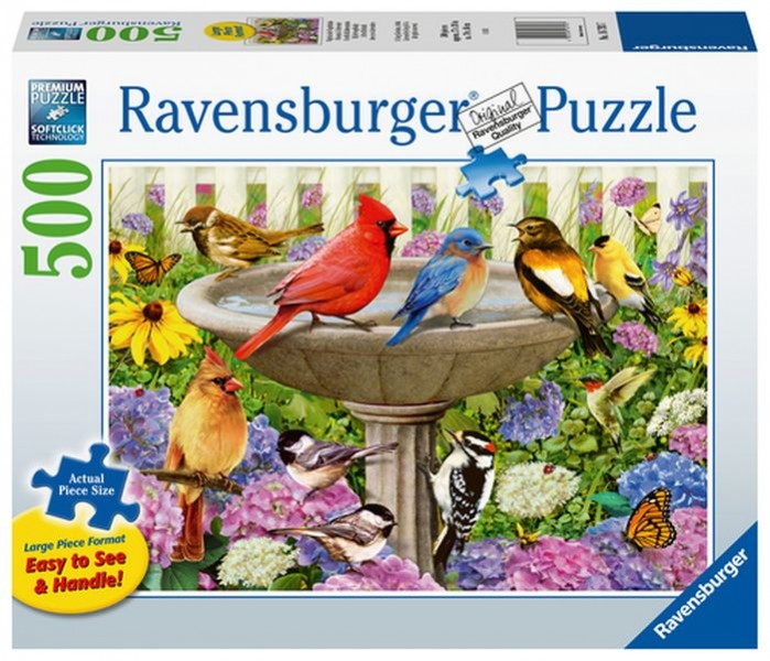 Ravensburger Puzzel Het Vogelbad (500 Stukjes Extra Groot) | Ravensburger