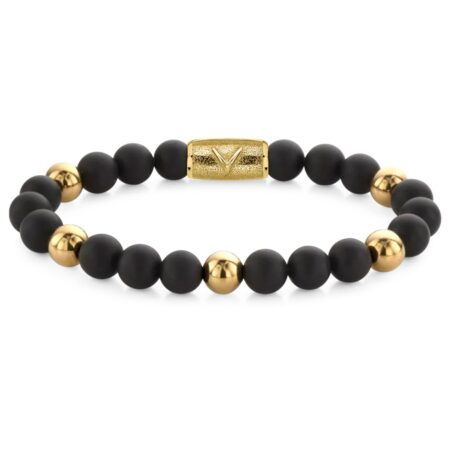 Rebel & Rose Danny Vera Bracelet Matt Black Madonna - 18 ct Yellow Gold Ionplated-M | PMD - Danny Vera