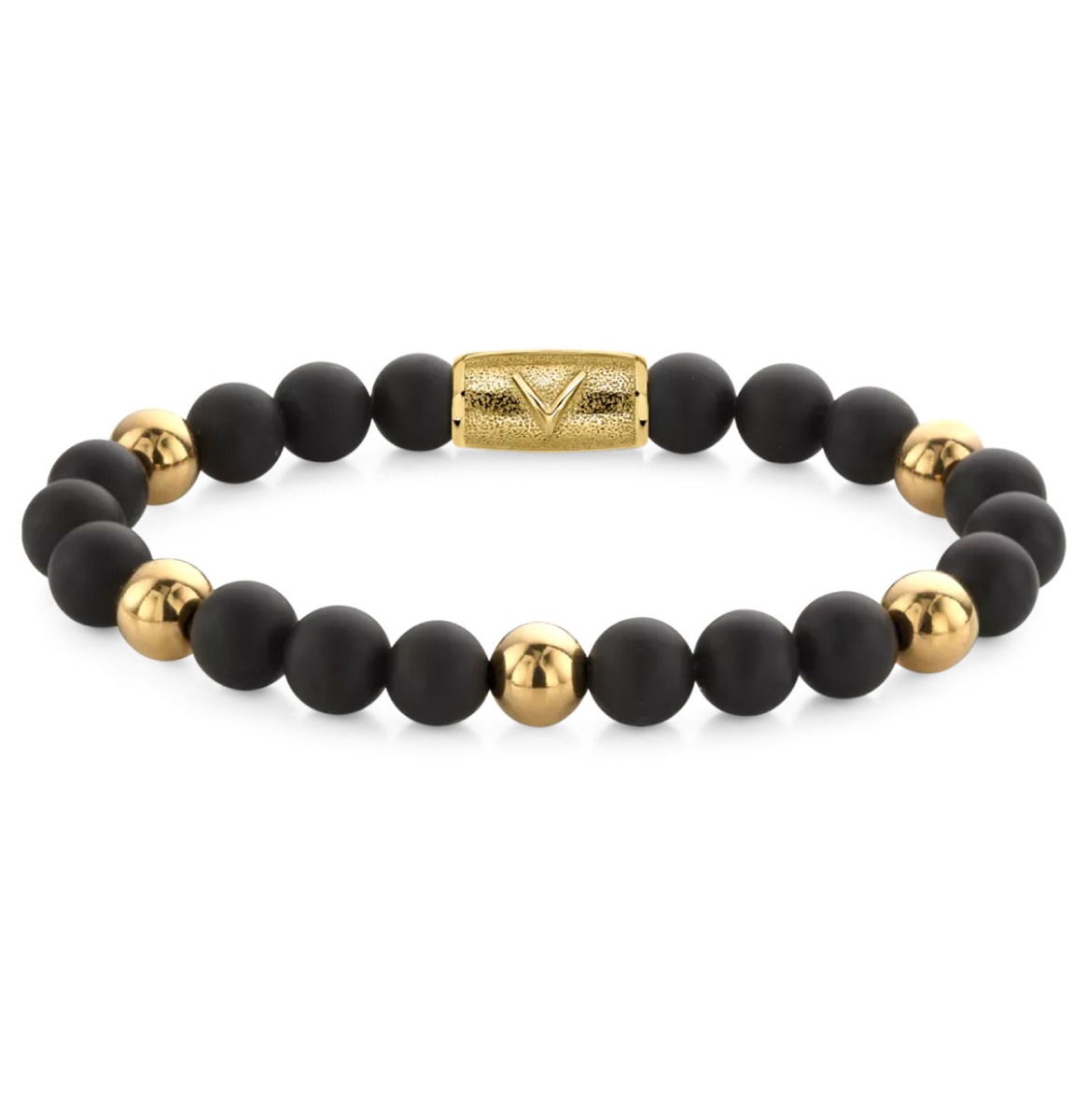 Rebel & Rose Danny Vera Bracelet Matt Black Madonna - 18 ct Yellow Gold Ionplated-M | PMD - Danny Vera