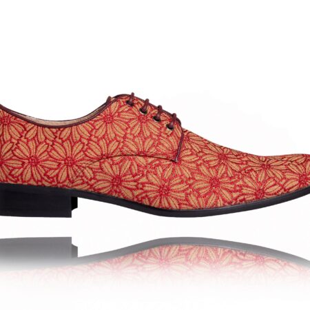 Red Cork Flower Lureaux - Handgemaakte Nette Schoenen Voor Heren | Lureaux