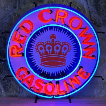 Red Crown Gasoline Neon Verlichting 60 cm - Rood