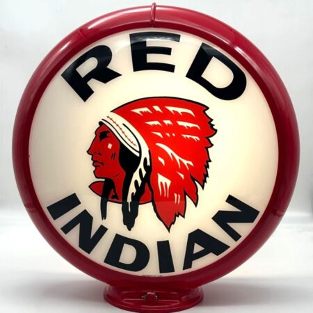 Red Indian Benzinepomp Bol - Glazen Lenzen | Fiftiesstore