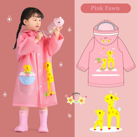 Regenjas / Regenponcho Pink Giraffe |