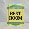 Registered Rest Room A texaco Dealer Service Emaille Bord | Texaco