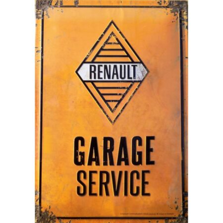 Renault Garage Service Metalen Wandbord 40x60 cm | Renault