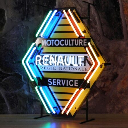 Renault Motoculture Service Neon Met Achterplaat 60 x 40 cm | Renault