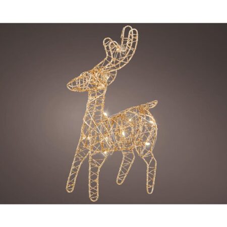 Rendier LED goud metaal H21cm | Lumineo