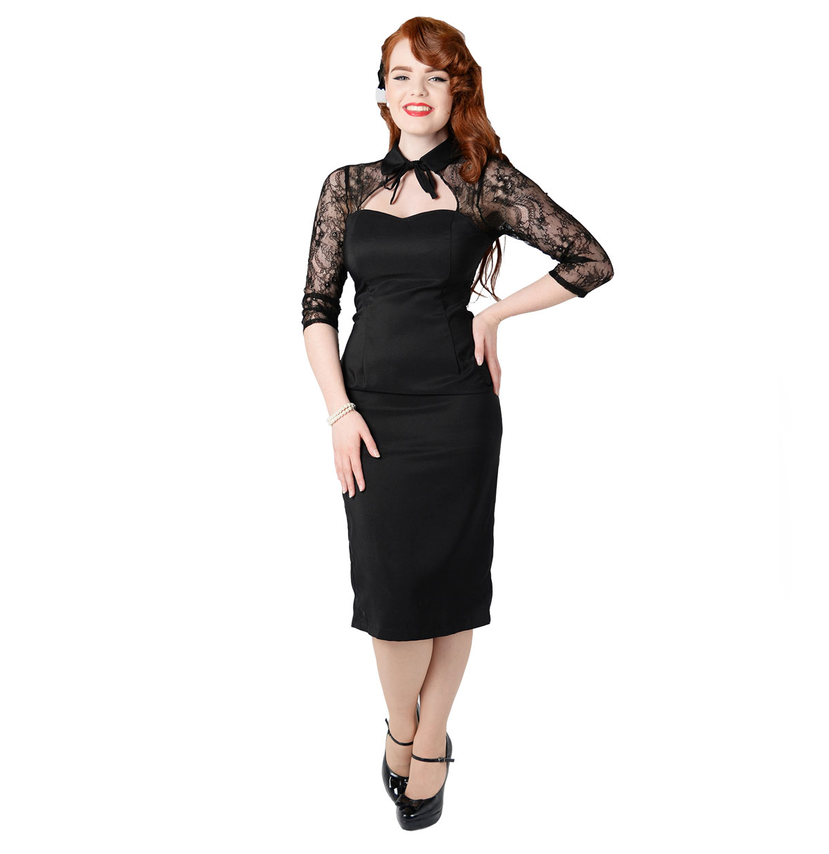 Renee Lace Dress Black-XS | 49% korting | Collectif