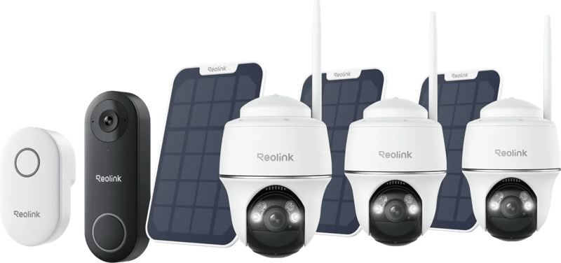 Reolink Argus B430 3-Pack + Solar Panel + D340W + Chime