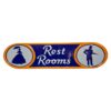 Rest Rooms Stalen Bord met Relief - 79 x 19cm | Fiftiesstore