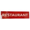 Restaurant Rood Emaille Bord - 80 x 20cm | Fiftiesstore