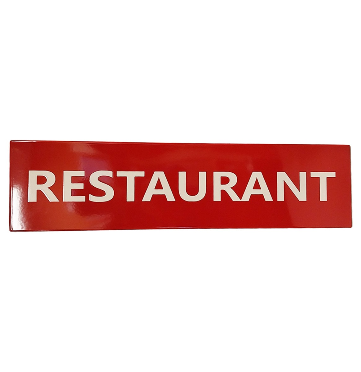 Restaurant Rood Emaille Bord - 80 x 20cm | Fiftiesstore