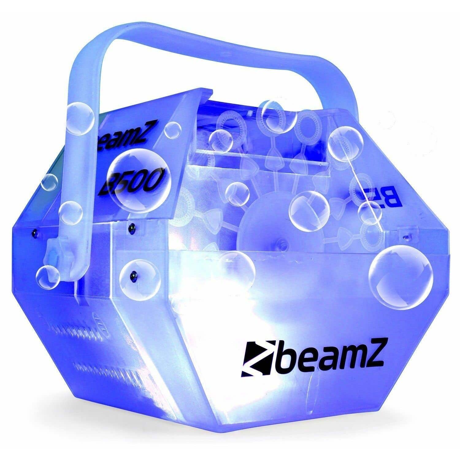 Retourdeal - BeamZ B500LED Bellenblaasmachine transparant met LED's | BeamZ