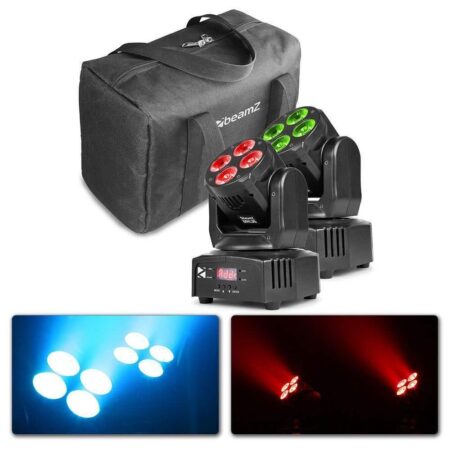 Retourdeal - BeamZ MHL36 set van twee LED movingheads in handige tas | BeamZ