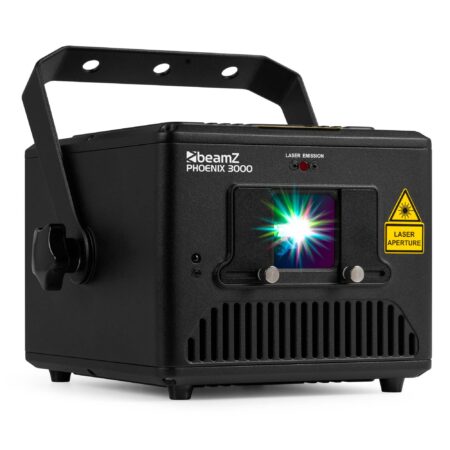 Retourdeal - BeamZ Phoenix 3000 laser - RGB laser 3W - Met ILDA en DMX | BeamZ