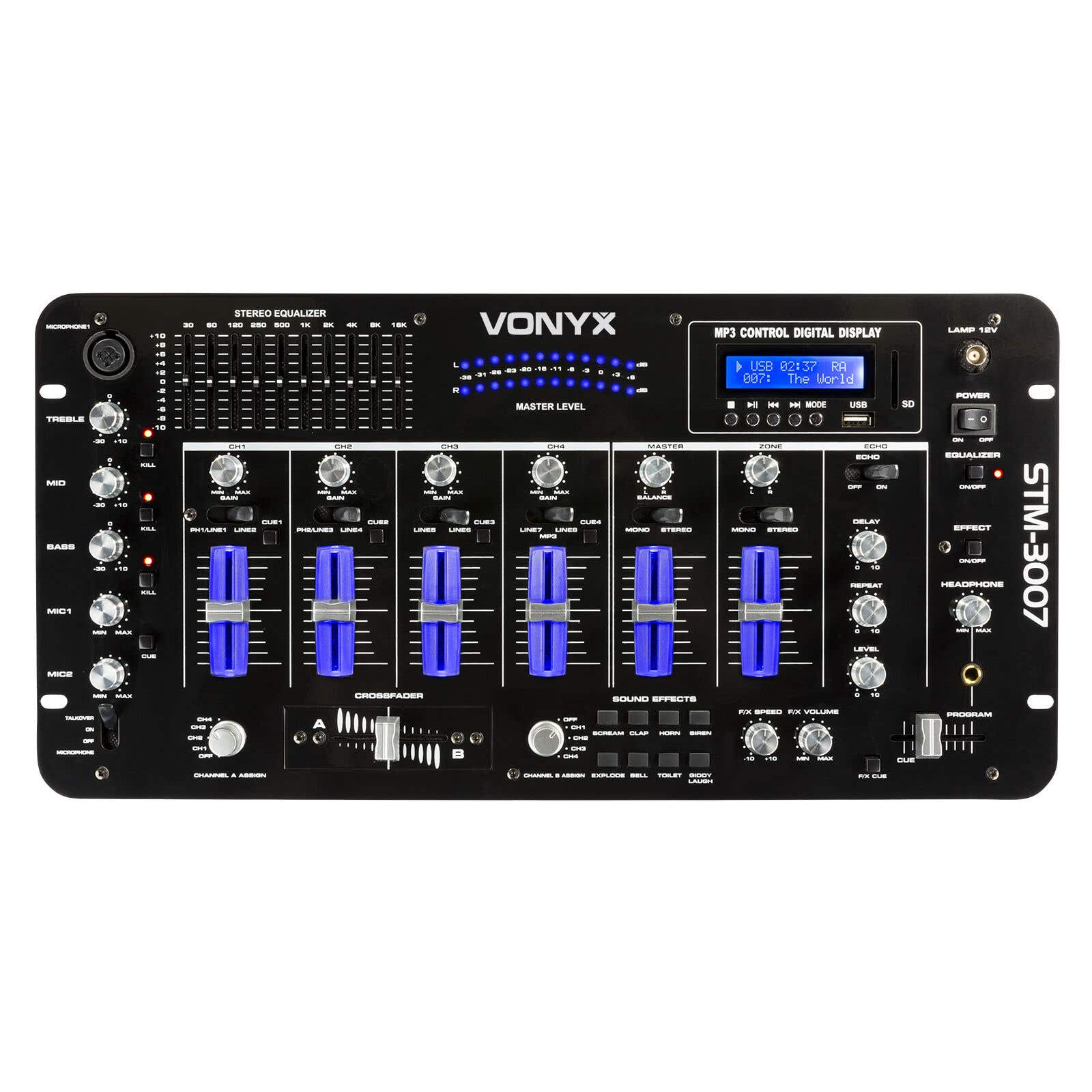 Retourdeal - Vonyx STM-3007 19 inch DJ Mixer 6 Kanaals | Vonyx