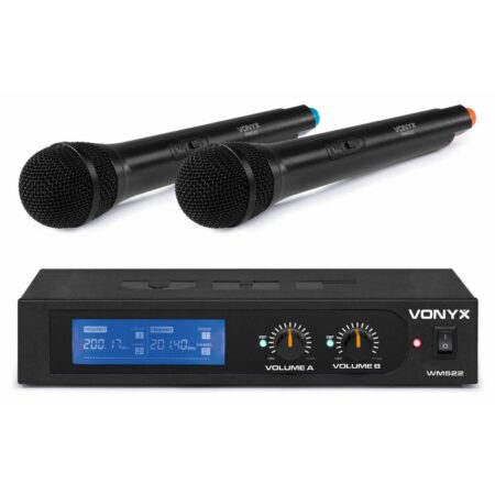 Retourdeal - Vonyx WM522 draadloze microfoonset 2-kanaals VHF | Vonyx
