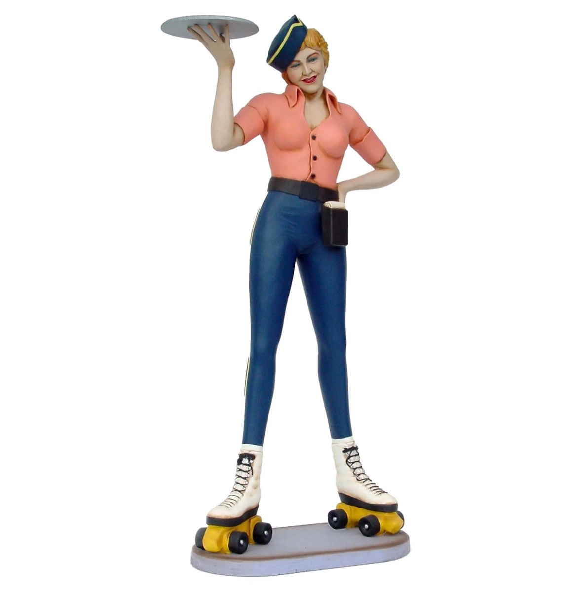 Retro 50's Car Hop Serveerster op Rollerskates - 165 cm - Resin | Fiftiesstore