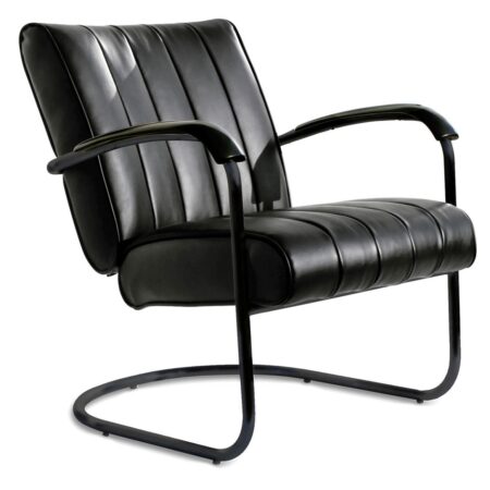 Retro Bel Air Lounge Stoel Pullman LC-01 Volledig Zwart LTD | Bel Air Retro Fifties Furniture