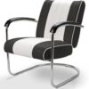 Retro Bel Air Lounge Stoel Pullman LC-01 Zwart/Wit | Bel Air Retro Fifties Furniture