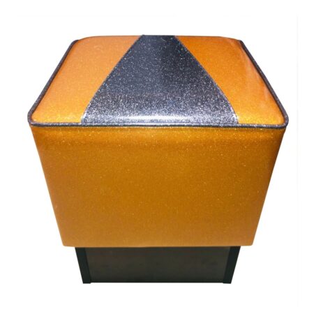 Retro Checkers Poef Vegas - Goud Zilver Glitter LAATSTE STUKS | 17% korting | Hollywood Diner