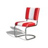 Retro Diner Stoel CO-27 Rood by Bel Air | Bel Air Retro Fifties Furniture