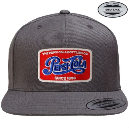 Retro Pepsi-Cola Patch Snapback Pet - Donker Grijs | Pepsi