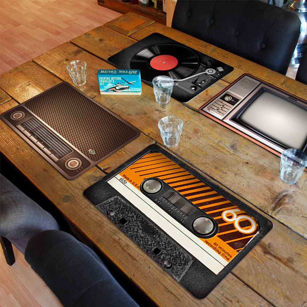 Retro Placemat - Vintage - Set van 4 - 45x28cm | MikaMax