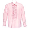 Retro Ruffled Shirt Pink-XL | 44% korting | Tabi's