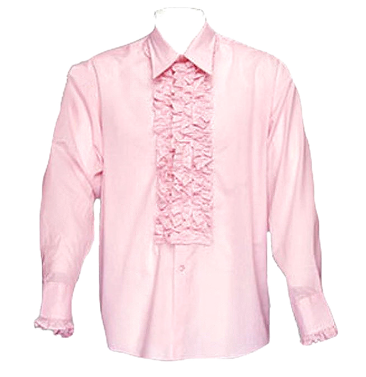 Retro Ruffled Shirt Pink-XL | 44% korting | Tabi's