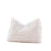 Retro Wedding Bridal Bag Faux Fur & Pearls White | Fiftiesstore