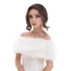 Retro Wedding Faux Fur Stola Wit | Fiftiesstore