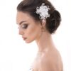 Retro Wedding Haar Accessoire Bloem Parels Kant Ivoor | Fiftiesstore