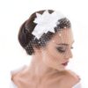Retro Wedding Tiara Flower Bow Veil White | Fiftiesstore