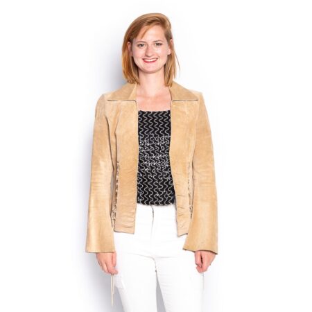 Retro Western Jasje Beige - M (Gebruikt) | 33% korting | Fiftiesstore