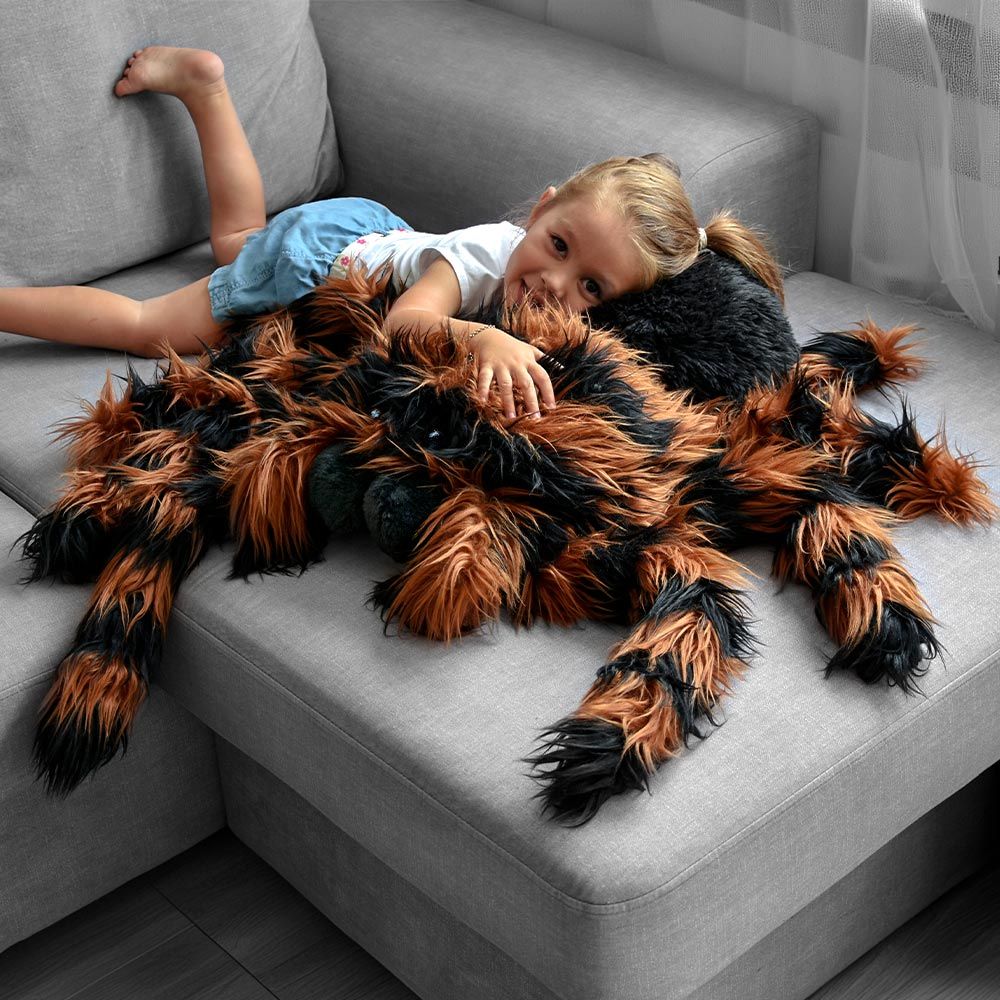 Reuze Tarantula Knuffel 85 cm - Grote Zwarte Pluche Spin | MikaMax