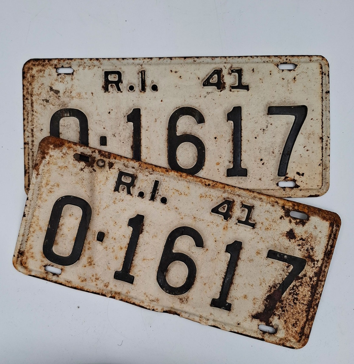Rhode Island 1941 Kentekenplaten (Set) - Origineel | The Dutch Pickers