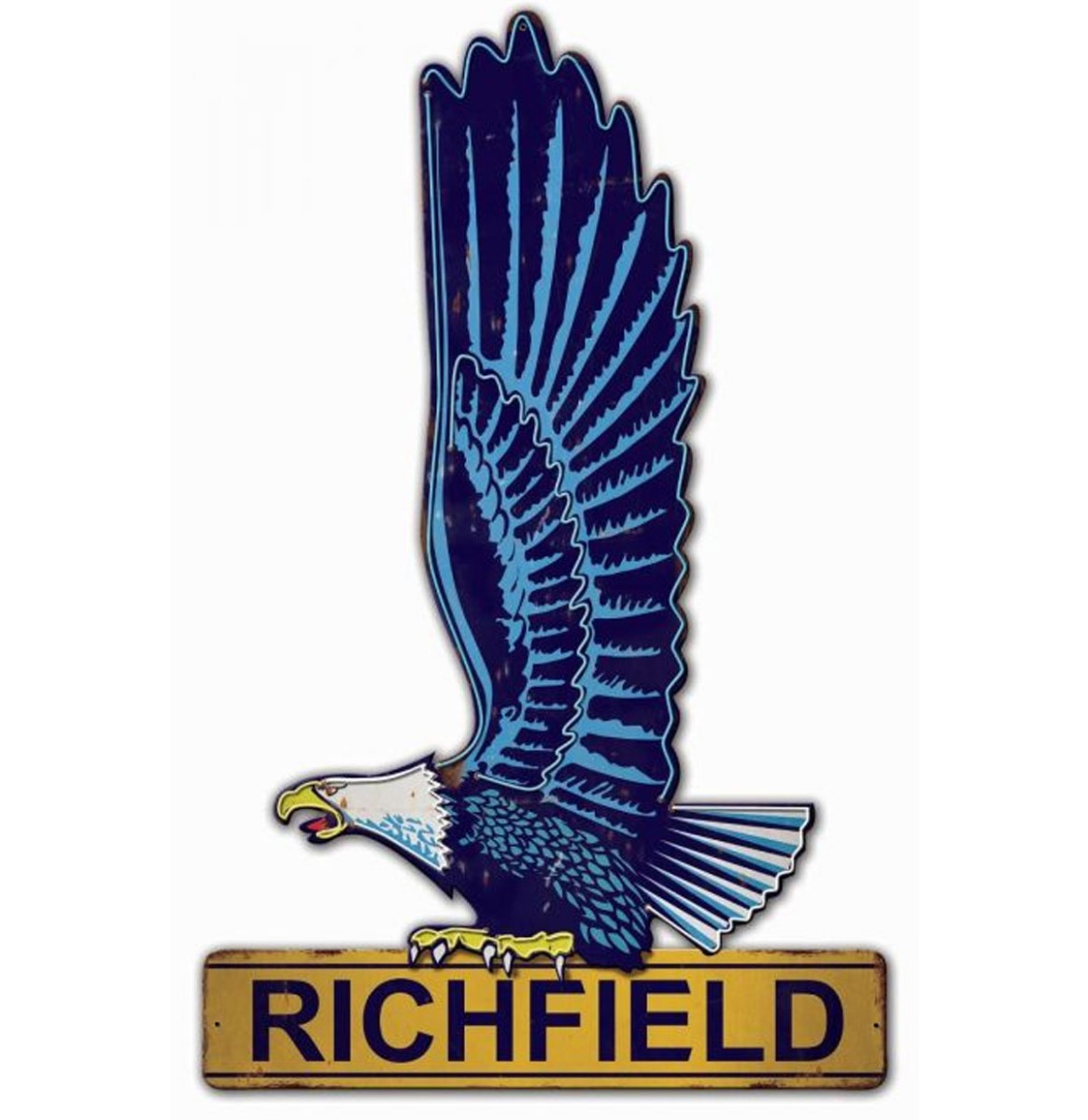 Richfield Gasoline Adelaar Zwaar Metalen Bord - 56 x 35 cm | Bennies Fifties
