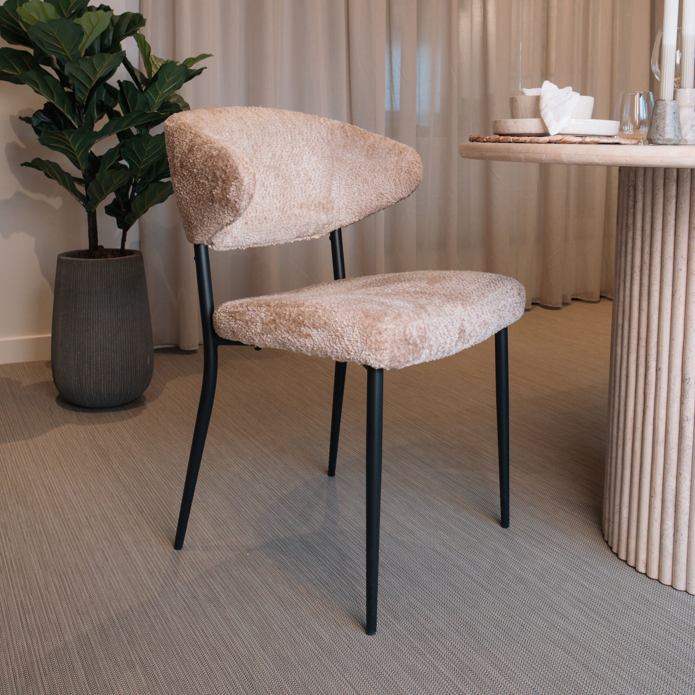 Richmond Eetkamerstoel Bea Sheep - Naturel | Richmond Interiors