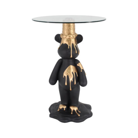 Richmond Ronde Bijzettafel Ice Bear Glas